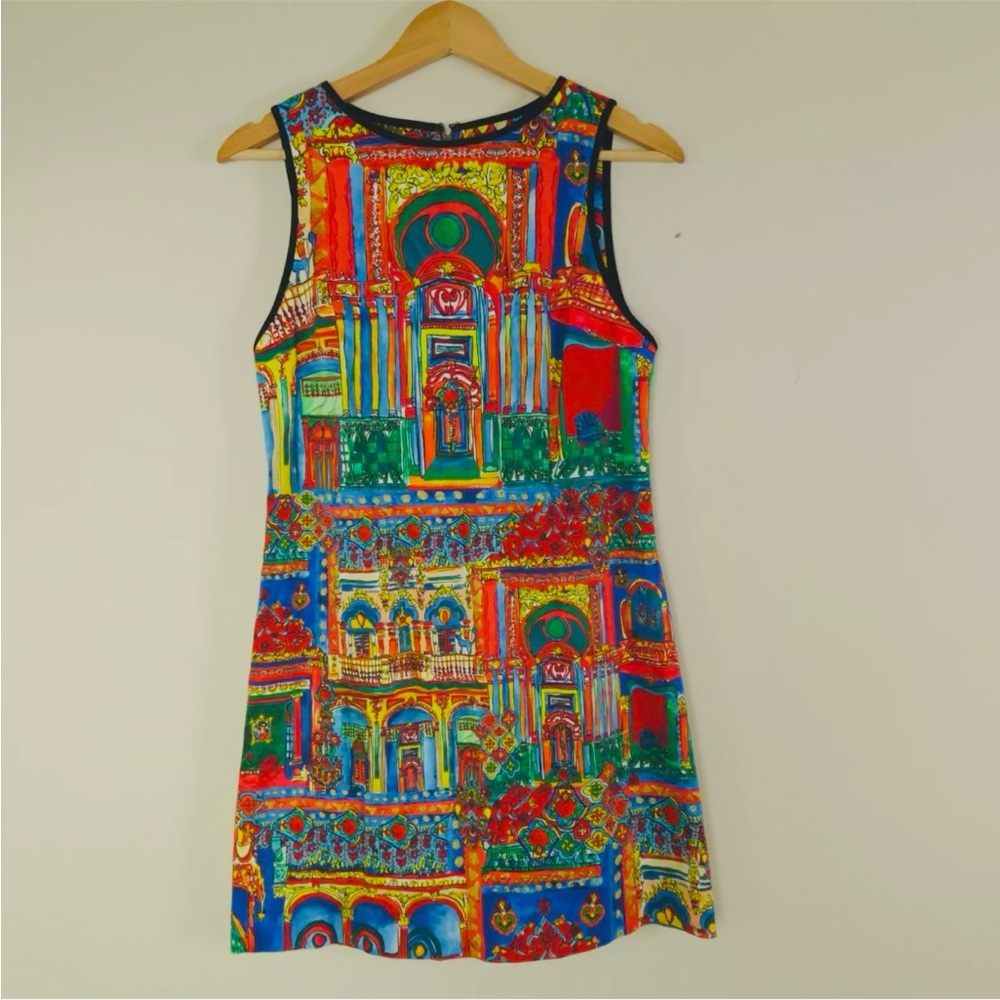Rare Alice Olivia Size 4 Multi Tisha Mini Havana Town Vacation Dress Women’s